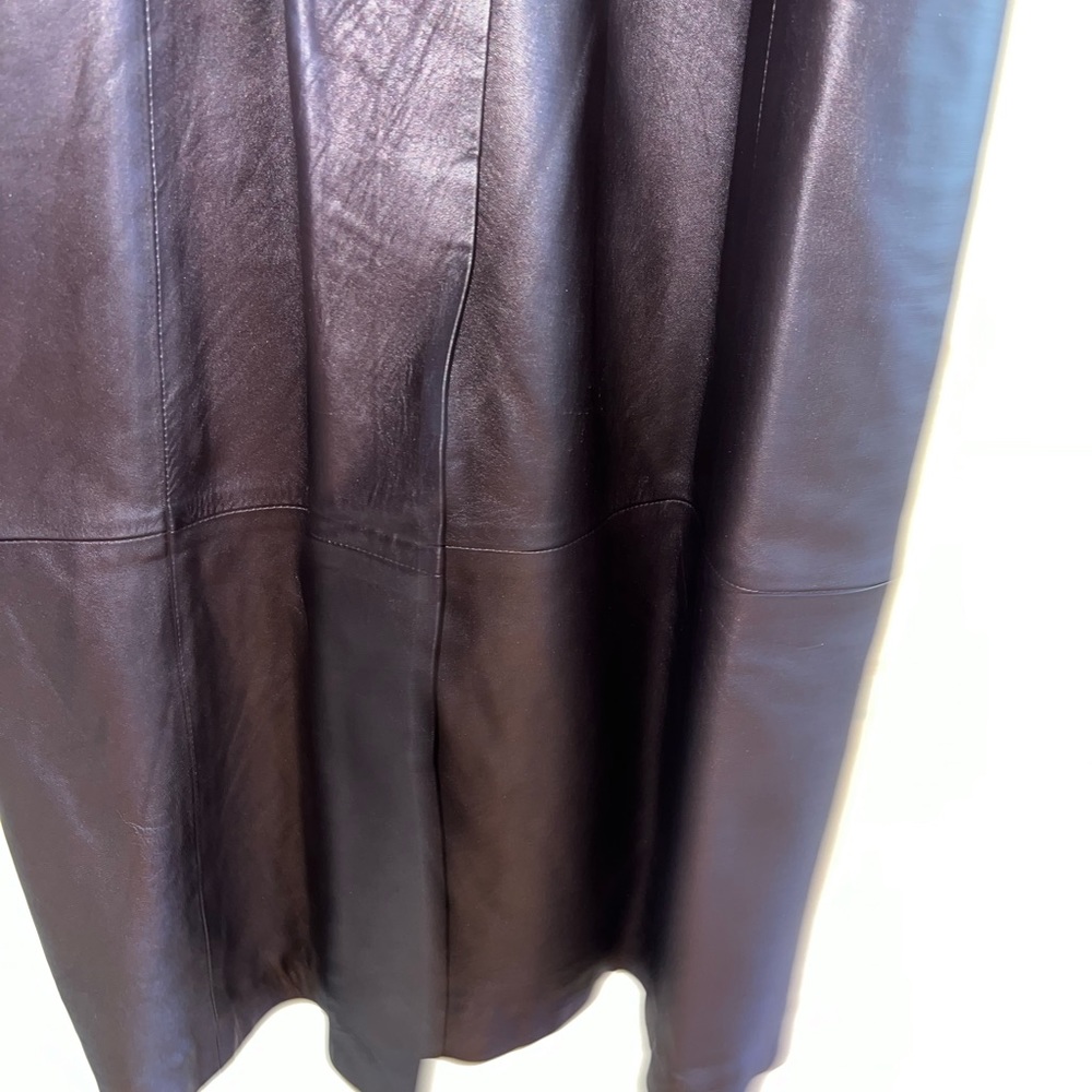 Herve Leger Leather purple coat - Picture 6 of 8